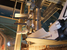 Detail of ISS with spacewalkers
